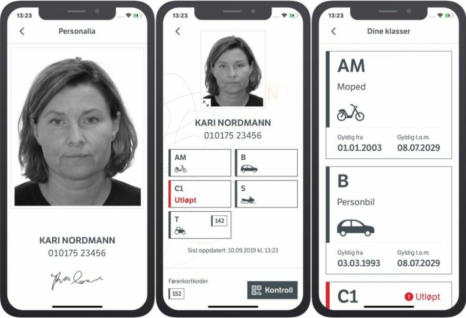 Nå kan du laste ned førerkortet til din mobil