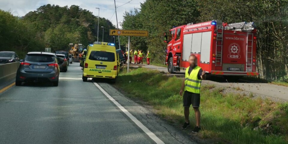 Trafikkuhell på E39 Grauthelleren