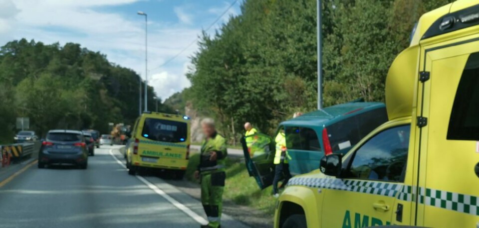 Trafikkuhell på E39 Grauthelleren