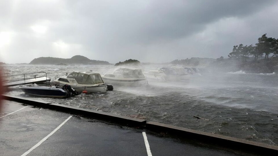 - Sesongens hittil kraftigste storm er på vei til Sør-Norge
