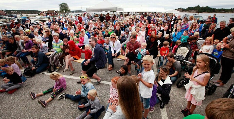 Mye folk på brygga lørdag