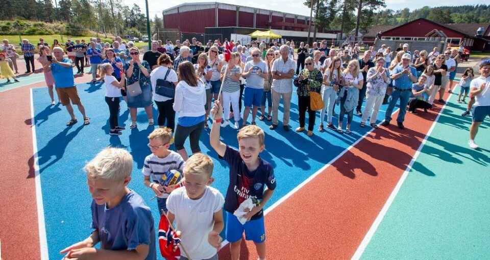 Våt åpning av idrettsparken