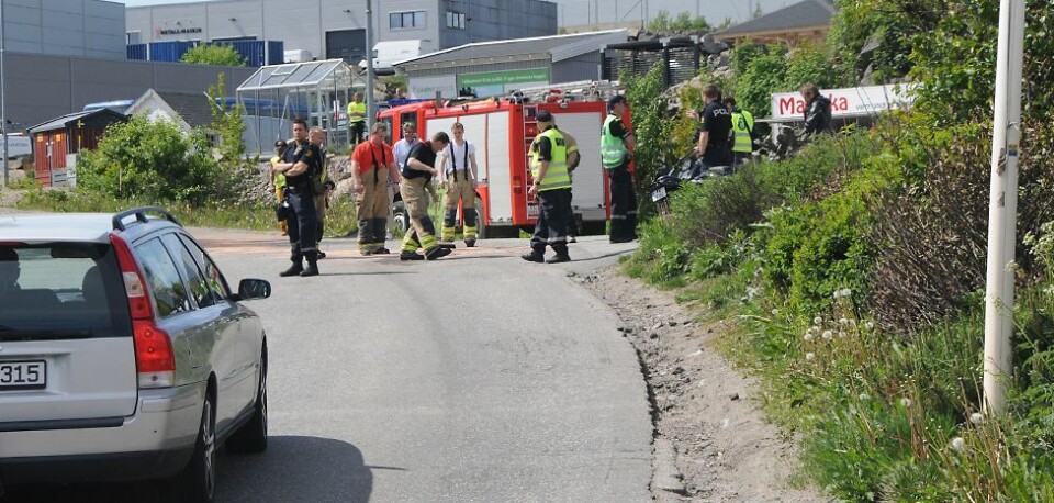 Trafikkulykke på Mjåvann industriområde