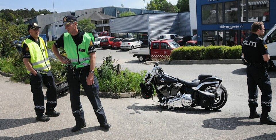 Trafikkulykke på Mjåvann industriområde
