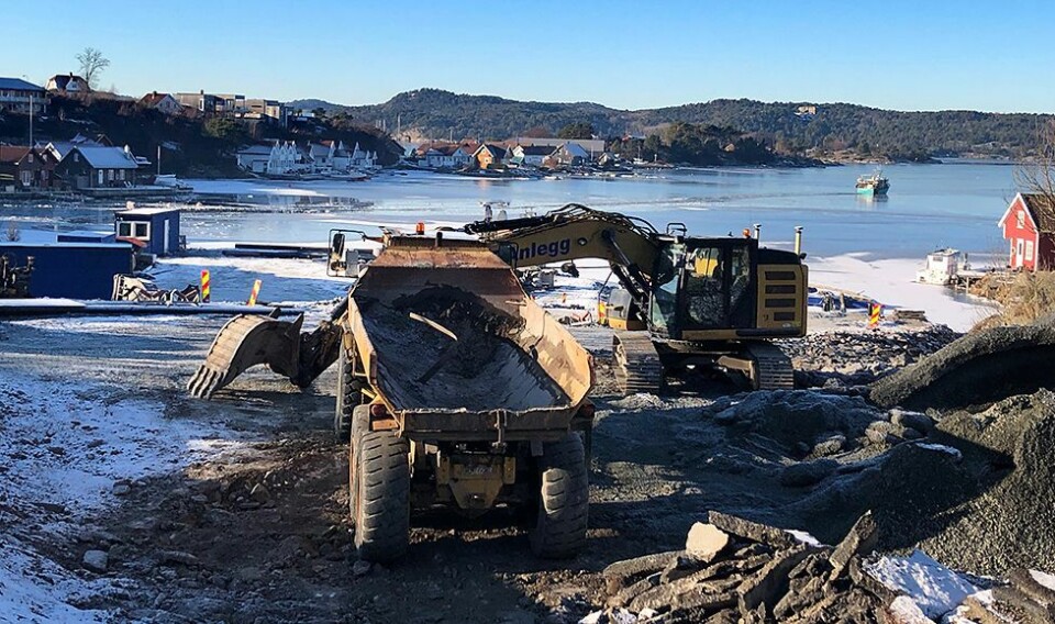 Innbrudd i gravemaskiner på Flekkerøy