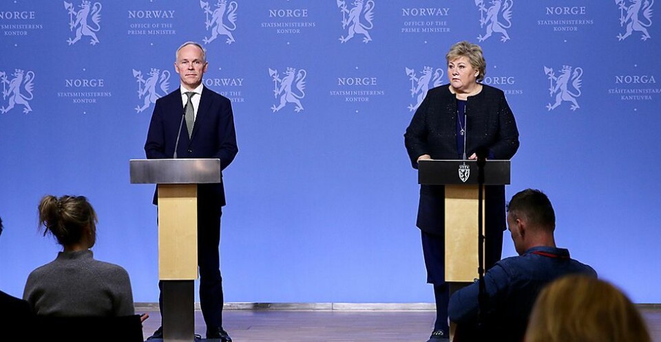 Se søndagens presskonferanse fra regjeringskontoret