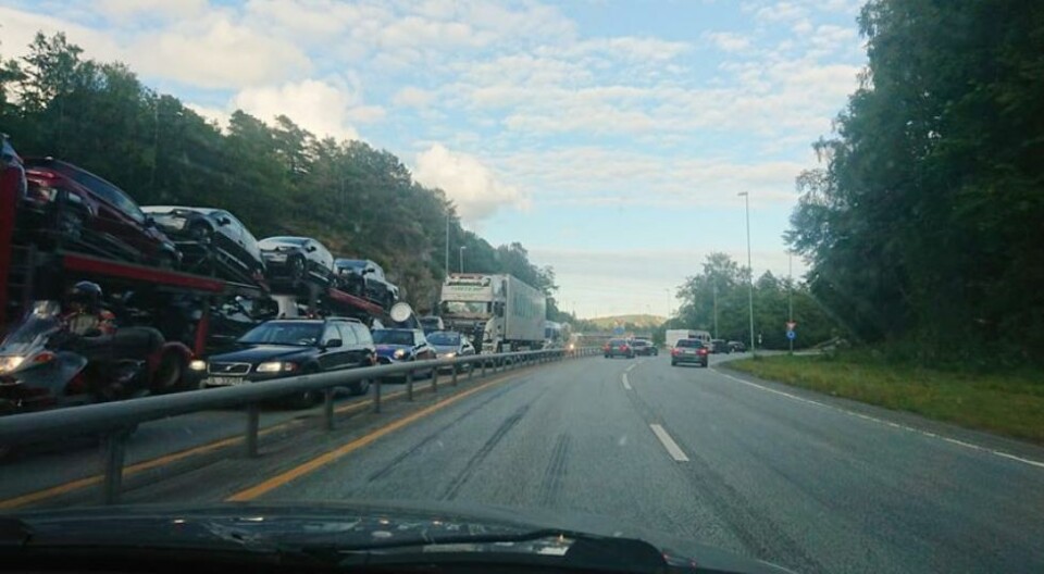 Trafikkuhell på E39 i Fidjane, veien åpen igjen