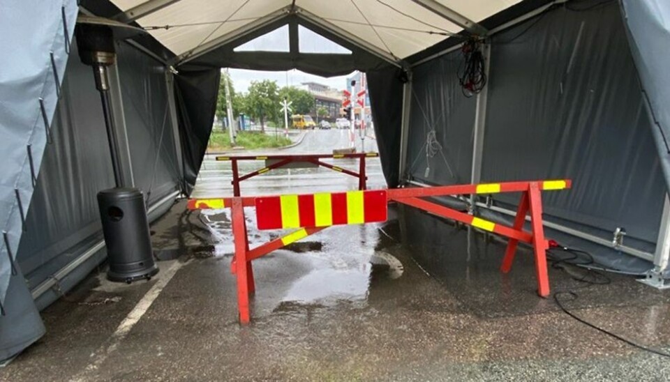 Teststasjon stengt grunnet styrtregn