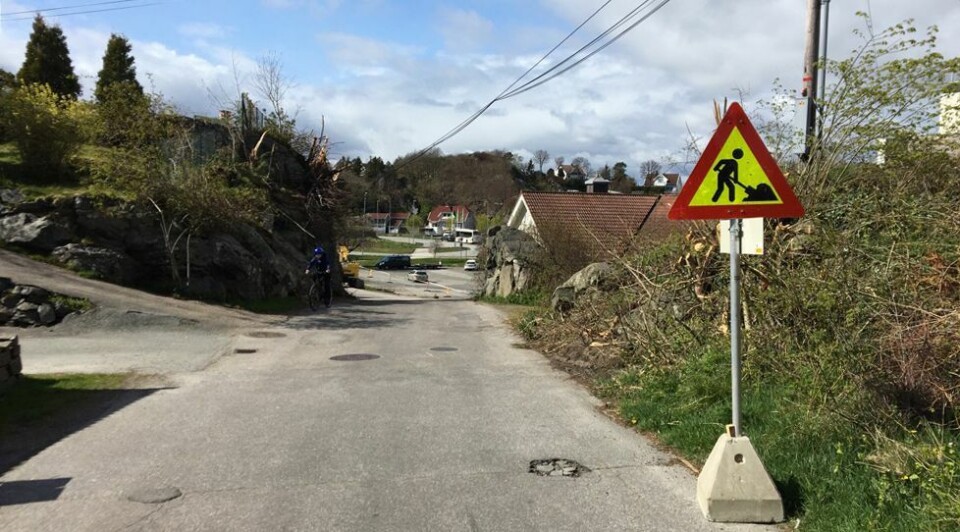«Informasjon om arbeider i Mæbøveien»
