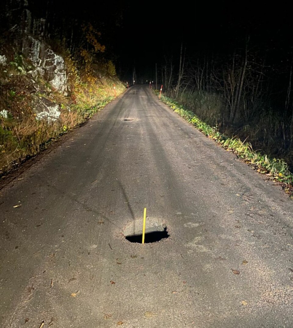 «Synkehull» på Brunvatneveien