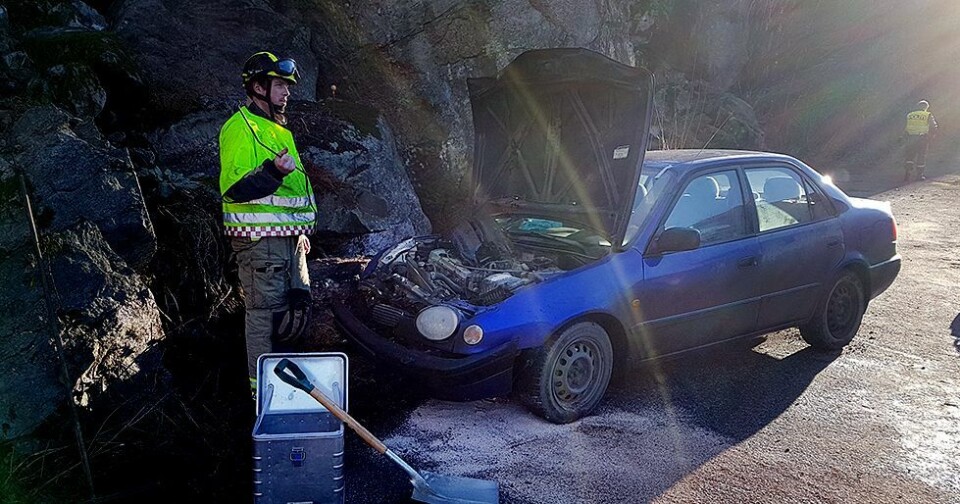 Trafikkulykke på E39 ved Holmen