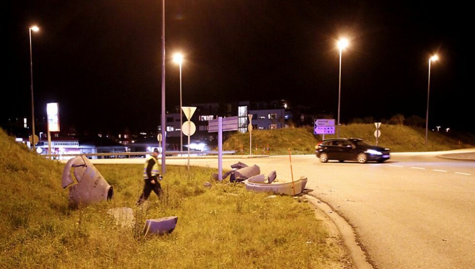 Mistet betongelementer på E39