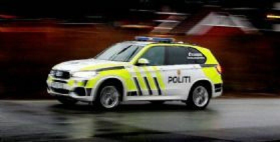 Bil av veien i Songdalen