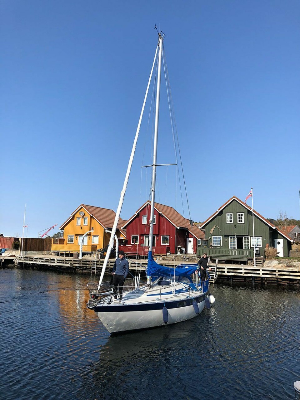 Sjøspeidere fra Flekkerøy hjem med nyinnkjøpt seilbåt fra Bømlo