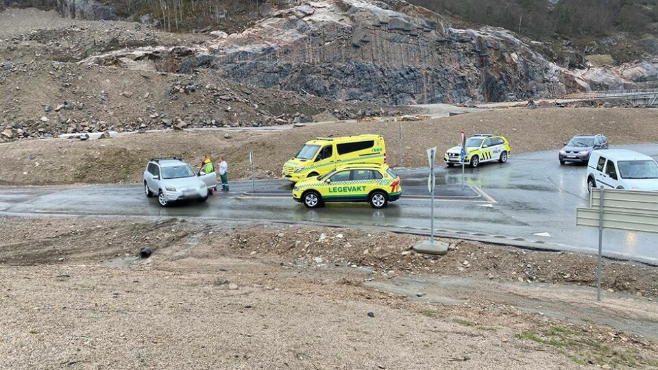 Trafikkuhell på E39 mellom Volleberg og Monan