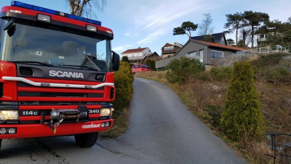 Brannvesenet rykket på røykutvikling i Soltaveien i Søgne