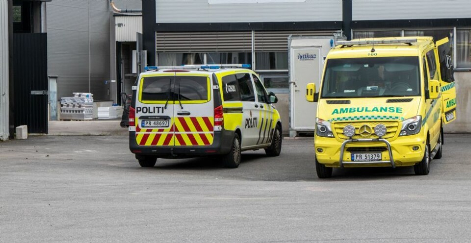 Rykket ut til arbeidsulykke på Linneflaten