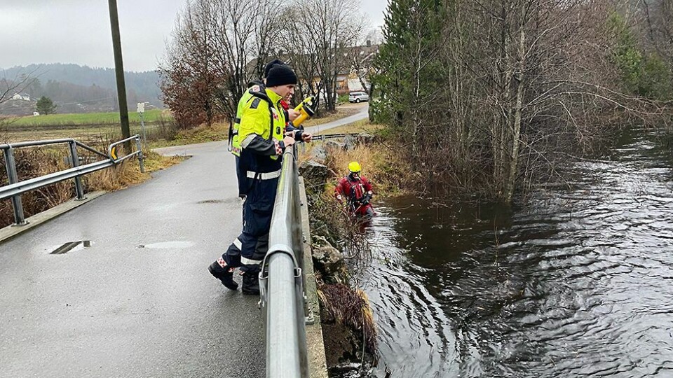 Fant død person i bekk