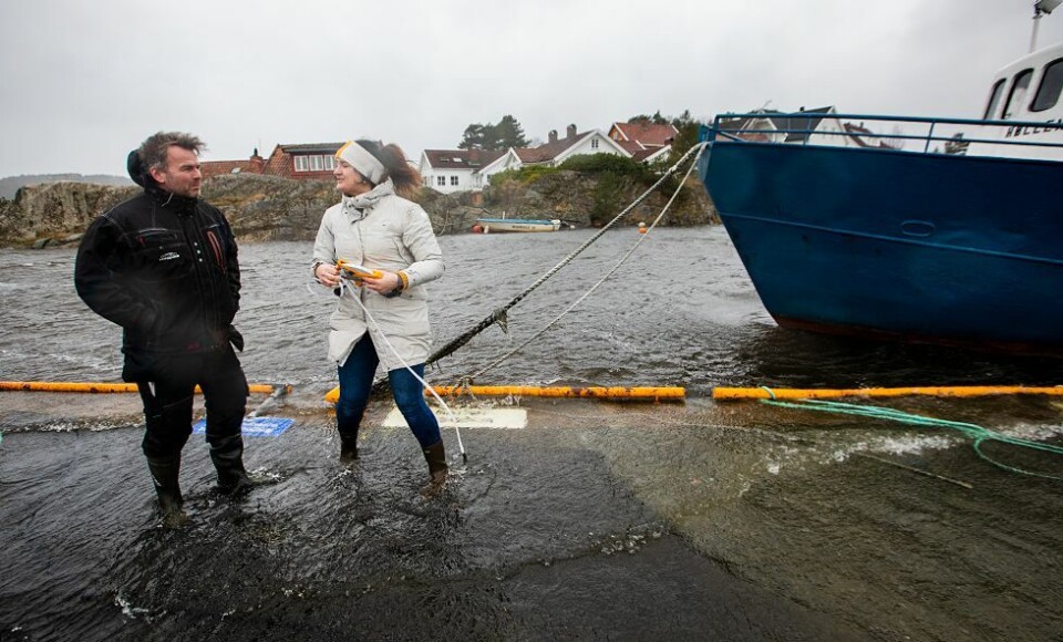 Se noen glimt fra uværet «Dennis» klokken 11.00 mandag