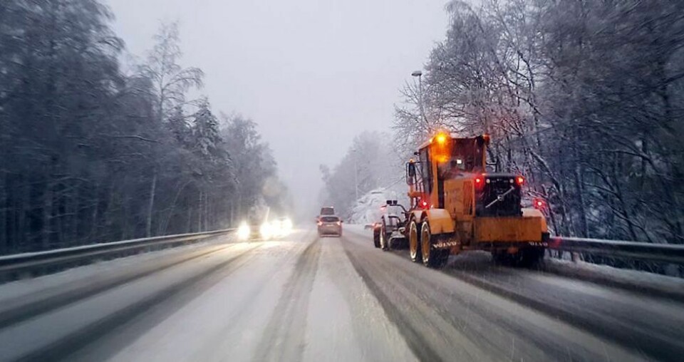 Gult farevarsel: Varsler sludd og snø mandag kveld