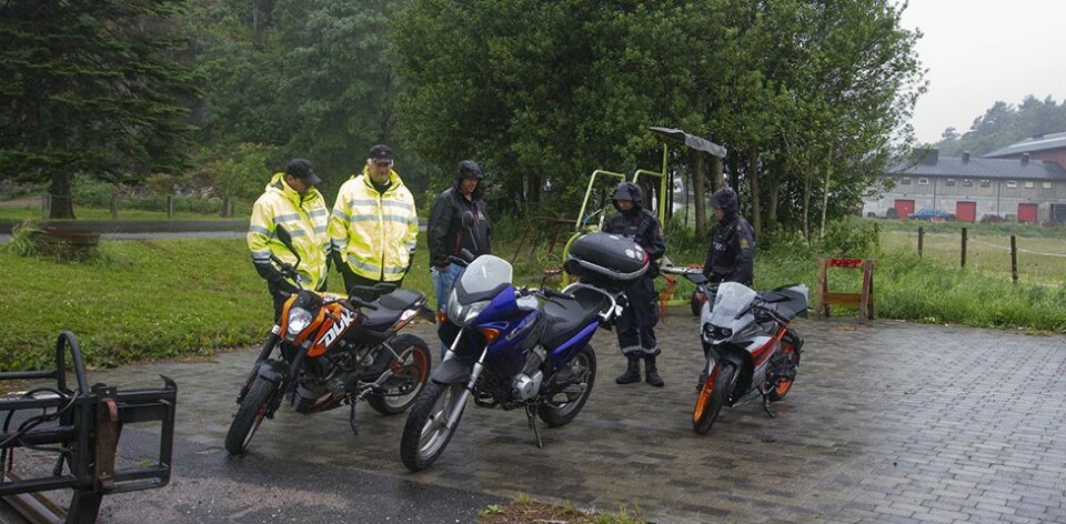 Uvanlig mopedkontroll i Søgne mandag