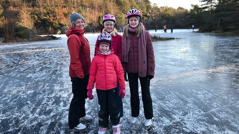 Så la isen seg på Storetjønna