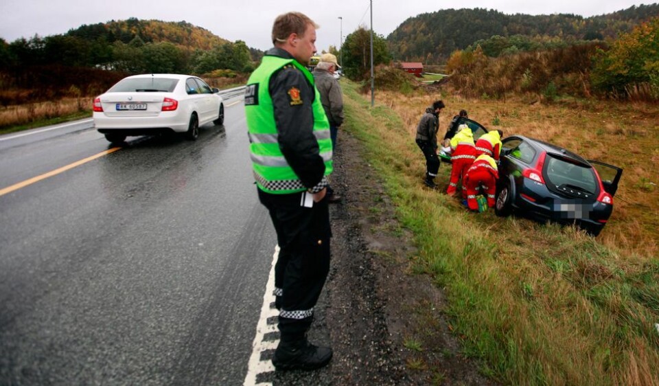 Trafikkulykke på E 39 - Kleppland