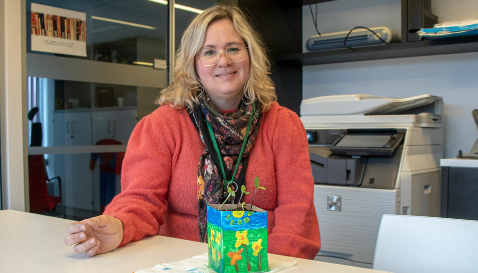 - 15. april inviterer vi barn til å male melkekartong og så solsikkefrø. Det er starten på årets solsikkeaksjon hvor det handler om å dyrke frem den høyeste solsikken, sier bibliotekar Margrete Loland.