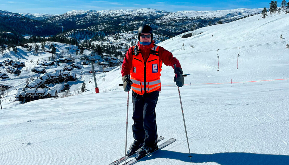 Roger Mortensen på skisenteret på Bortelid.