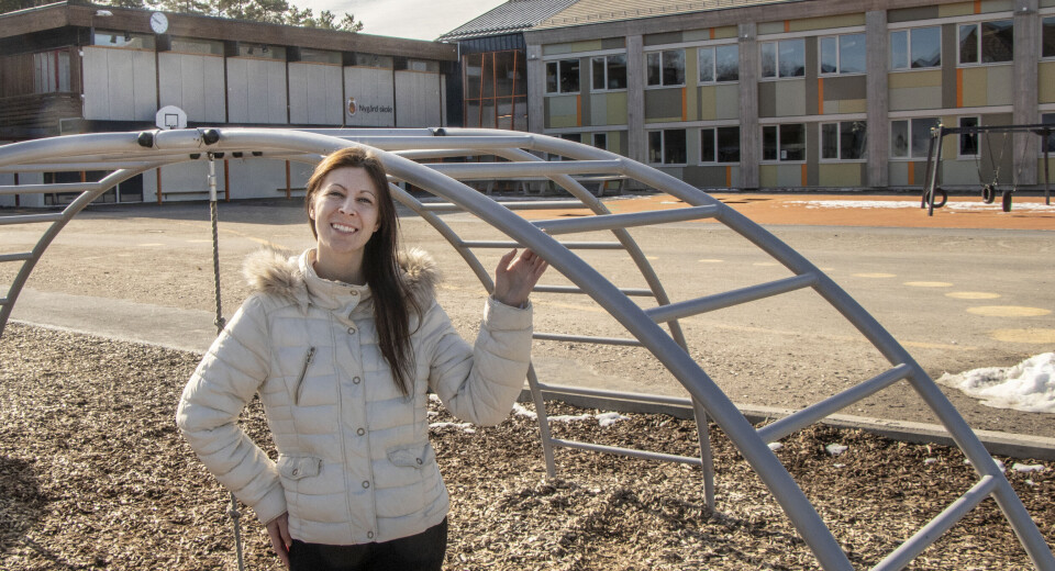 - Her har det skjedd store forandringer siden jeg gikk på barneskolen på Nygård, sier Charlotte Marie Høivold. - Her har det skjedd store forandringer siden jeg gikk på barneskolen på Nygård, sier Charlotte Marie Høivold.