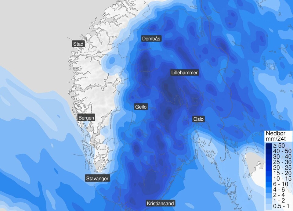 Før våren slår inn for fullt skal vi få noe mer nedbør de kommende dagene.