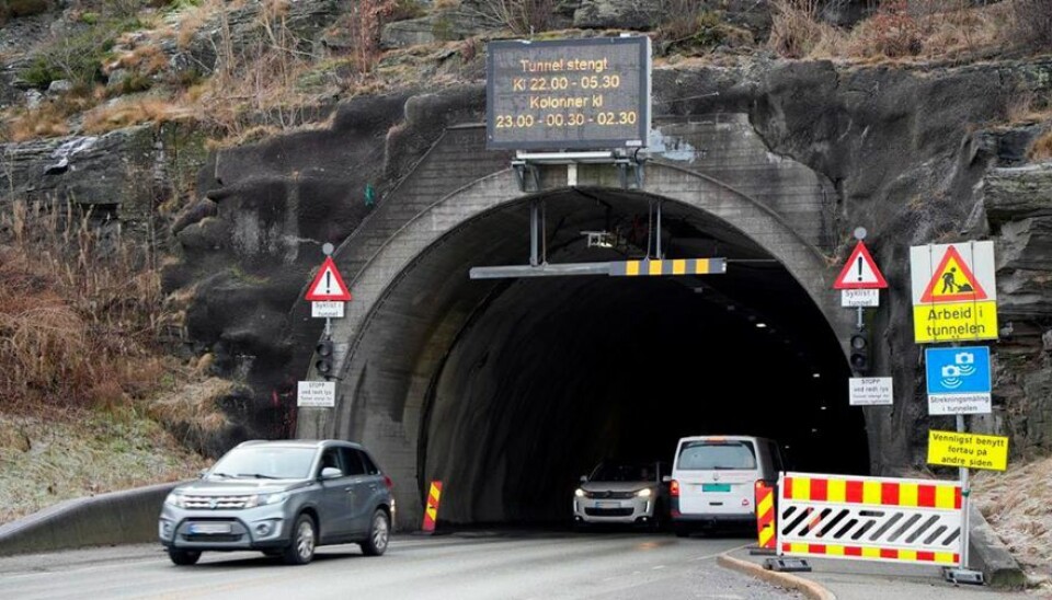 Flekkerøytunnelen nattestenges i to uker Flekkerøytunnelen nattestenges i to uker