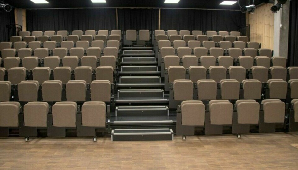 Auditoriet med 100 sitteplasser kan benyttes til kulturskolens konserter og andre fremføringer.