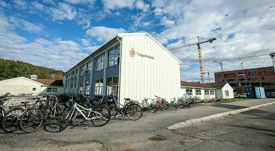 Gamle Tangvall skole var en av de skolene i kommunen som hadde et positivt resultat på 0.2 prosent i forhold til budsjett i 2022.