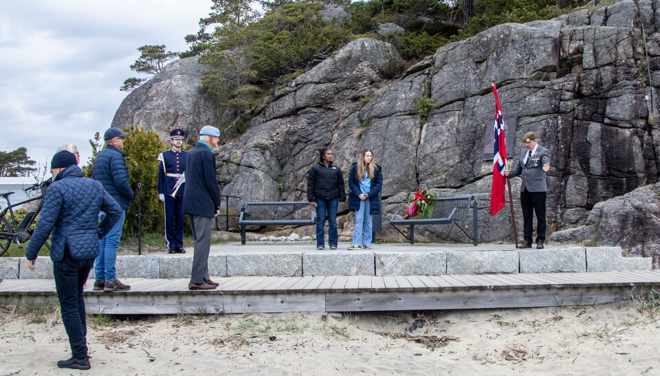 Markering av minnesmerket over Fredrik Aaraas 8. mai 2023. Markering av minnesmerket over Fredrik Aaraas 8. mai 2023.