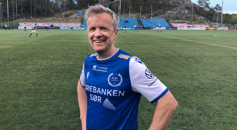 Jørgen Kristiansen har vært KrF-politiker i de siste 20 årene. Det er omtrent like lenge siden han spilte sin siste A-kamp for de blå og hvite fra øya. Spissen gikk ut et stykke ute i andre omgang i en kamp som Greipstad vant 1-0.