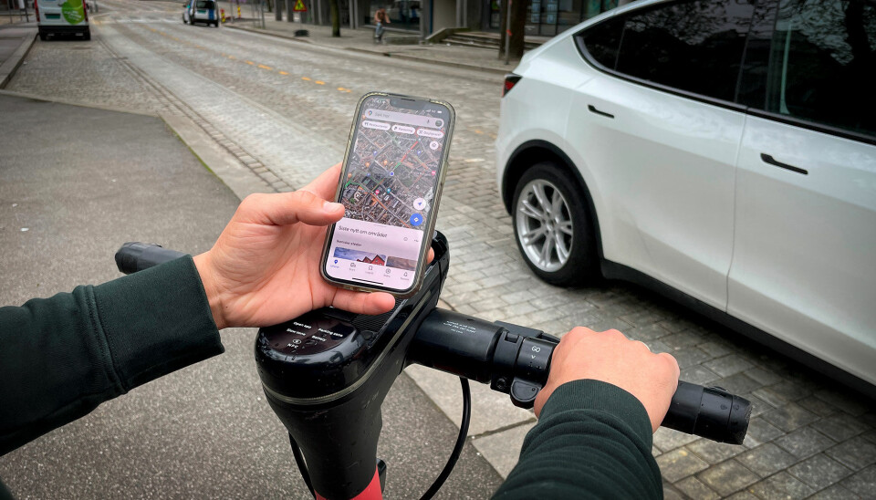 Hvis du sjekker kartet på el-sparkesykkel er det stor forskjell om du er en del av trafikken eller ikke. Hvis du sjekker kartet på el-sparkesykkel er det stor forskjell om du er en del av trafikken eller ikke.