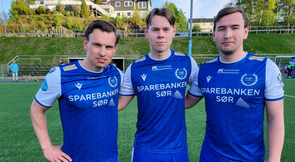 Lasse, Kalle og Pelle Sigurdsen på Hellemyr fredag kveld.