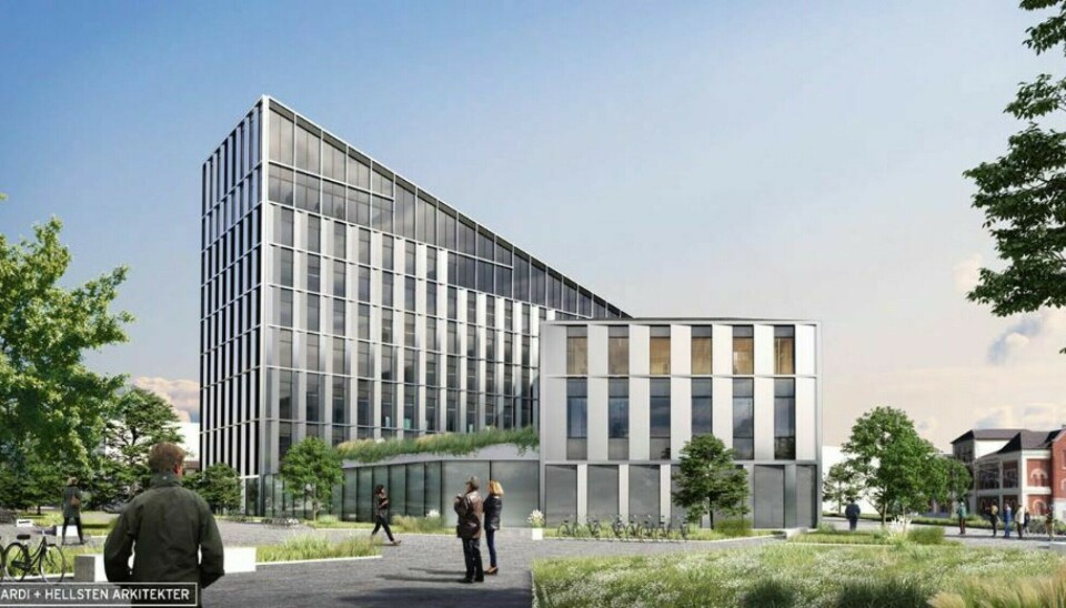 Illustrasjon: Det nye politihuset i Vestre Strandgate i Kristiansand. Illustrasjon: Det nye politihuset i Vestre Strandgate i Kristiansand.