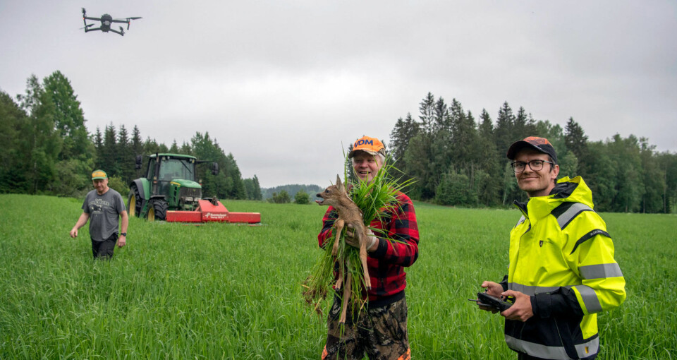 De første rådyrkalvene har allerede kommet til verden helt sør i landet. Nå gjør et rekordhøyt antall frivillige seg klar til å redde så mange som mulig av dem fra slåtten i juni.
