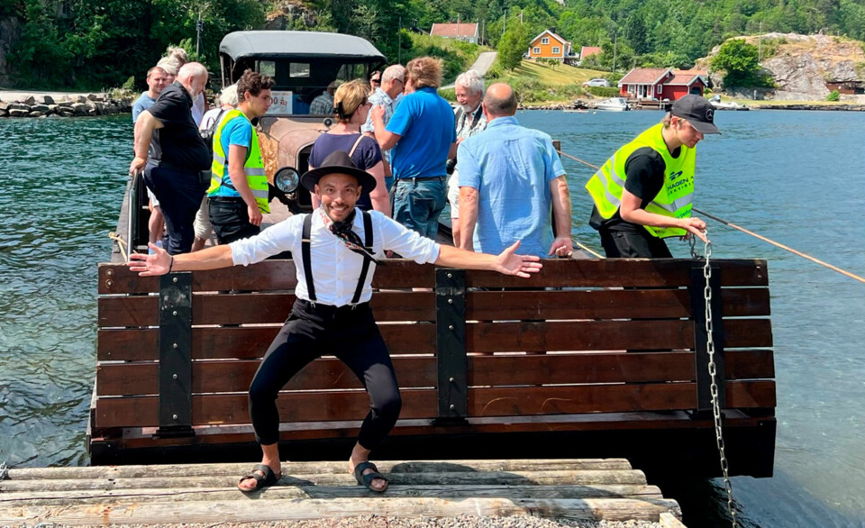 Ronny Myrene var «speaker» under Trekkferjefestivalen for 10. året på rad i helgen.