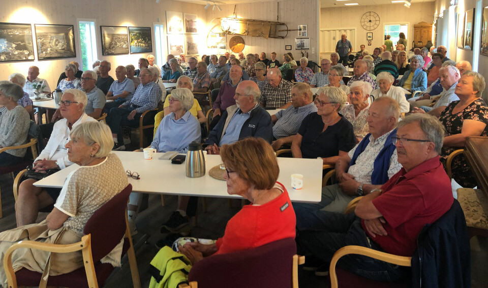 Det var smekk fullt i kafeen til Flekkerøy Historielag onsdag kveld.