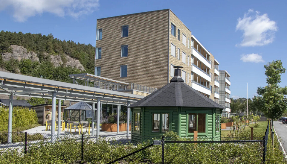 Kleplandstunet hvor Langenes omsorgssenter nå holder til i tredje etasje.