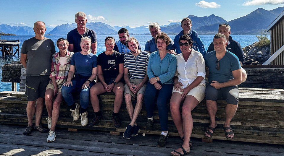Gjengen fra Flekkerøy Bølgepadlere på Helgelandskysten.