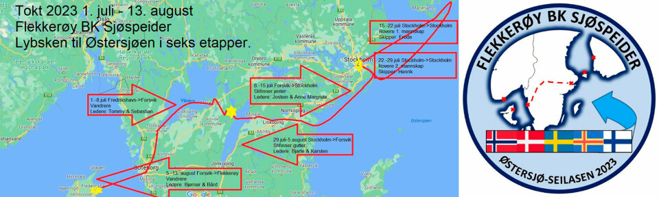 Seilasen frem og tilbake fra Finland.