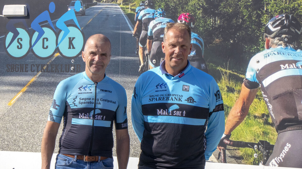 – 22. og 23. august er de to dagene klubben har åpent mottak i brakka på Salemsveien, begge dager fra klokken 17.00-19.00, sier Finn G. Olsen og Christian Berthelsen i Søgne Cykleklubb.
