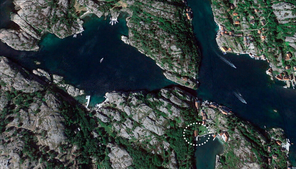 Eiendommen innringet. Eiendommen innringet.