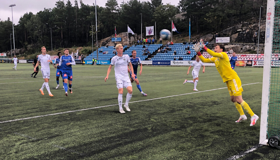 Arendals keeper hadde det stille og rolig før han måtte kapitulere da det var spilt 41. minutter. Arendals keeper hadde det stille og rolig før han måtte kapitulere da det var spilt 41. minutter.