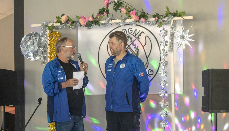 Tor Harald Lund og leder av Søgne skytterlag Magne Lorentzen i det nye anlegget i Årdalen mandag. Tor Harald Lund og leder av Søgne skytterlag Magne Lorentzen i det nye anlegget i Årdalen mandag.