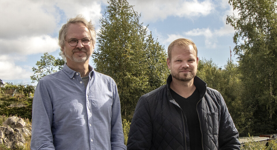 Kenneth Mørk sammen med Audun Øvrebø fra Søgne i forbindelse med kommunevalget i 2023.